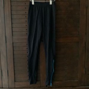 Sz M kids Zara Terez dance pants black w blue zippers